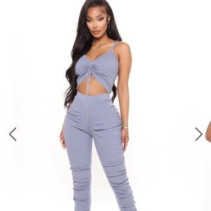 FASHION NOVA: Blue, Super stretchy Romper (XS)